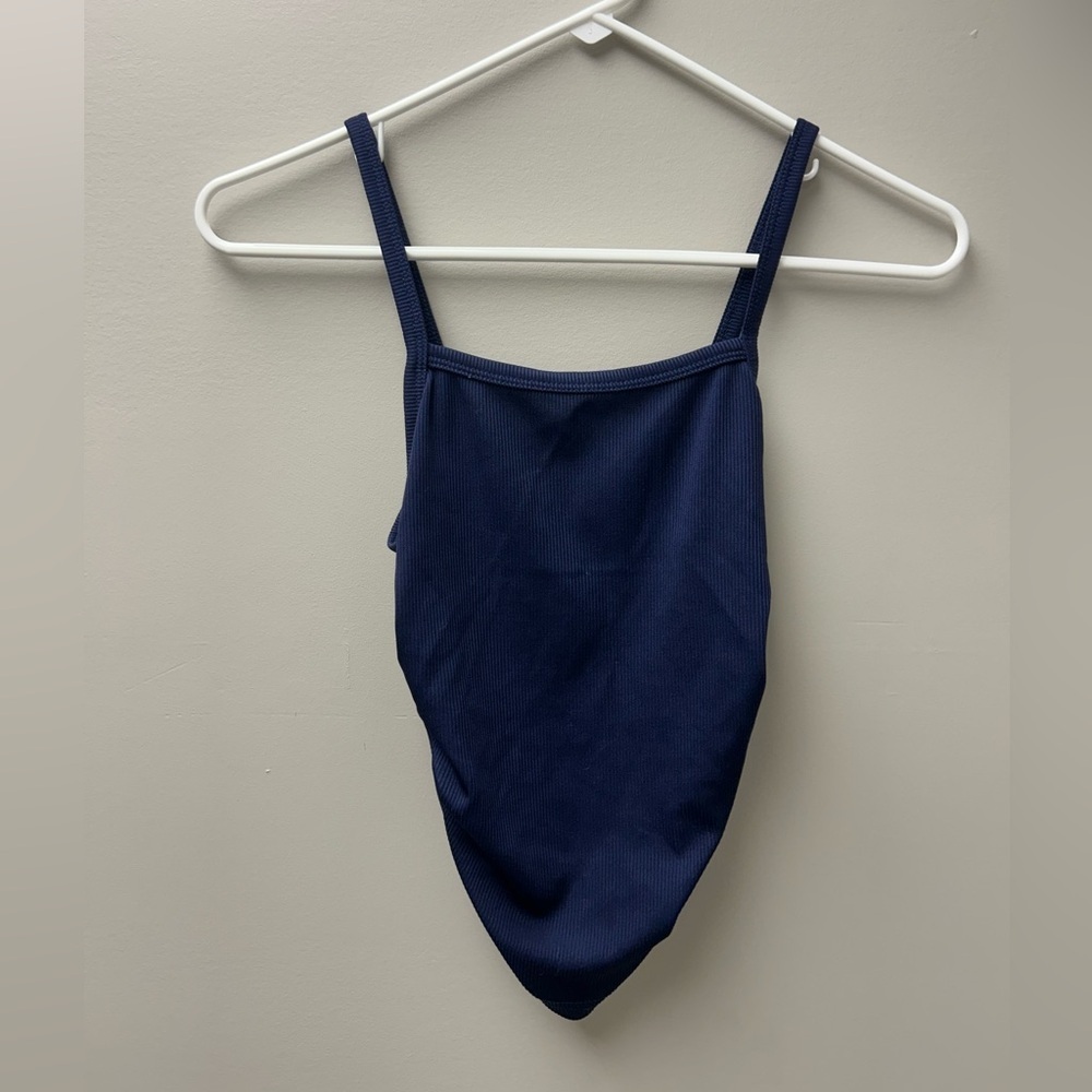 Shein Blue‎ Ribbed Tank Top